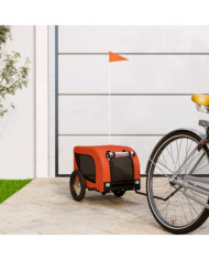 Remorque de vélo pour animaux de compagnie orange et noir | Mobilier & Déco