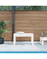 Banc de jardin blanc 80x38x45 cm bois massif de pin | Mobilier & Déco
