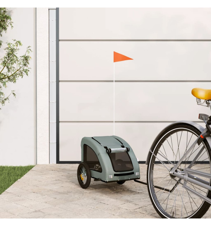 Remorque de vélo pour animaux de compagnie gris | Mobilier & Déco
