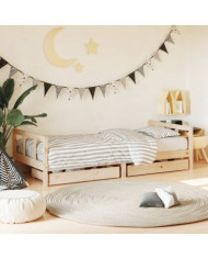 Cadre de lit enfant avec tiroirs 90x200 cm bois de pin massif | Mobilier & Déco