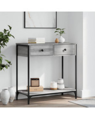 Table console sonoma gris 75x34,5x75 cm bois d'ingénierie | Mobilier & Déco