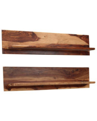 Étagères murales 2 pcs 118 x 26 x 20 cm Bois de Sesham massif | Mobilier & Déco