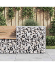 Panier de gabions argenté 70x70x65 cm fer galvanisé | Mobilier & Déco