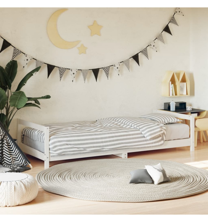 Cadre de lit pour enfants blanc 80x200 cm bois de pin massif | Mobilier & Déco