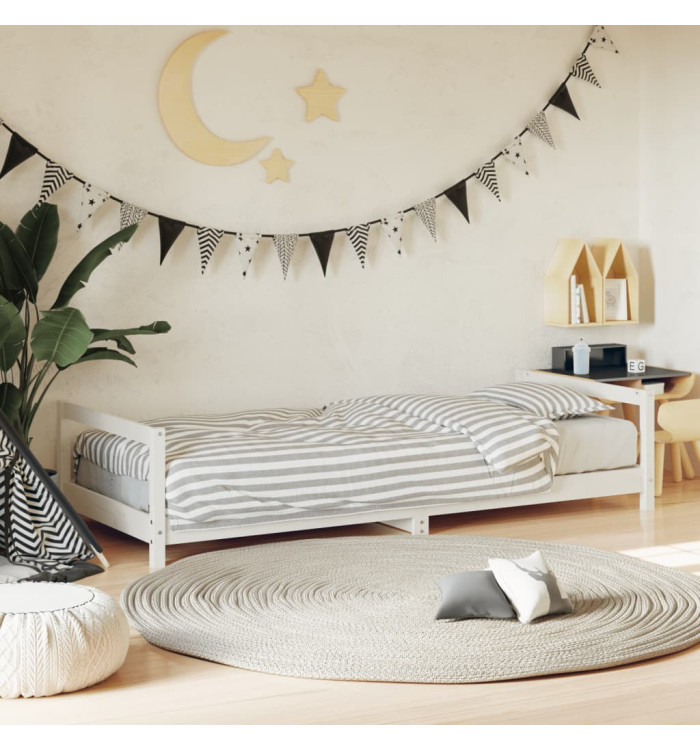 Cadre de lit pour enfants blanc 90x190 cm bois de pin massif | Mobilier & Déco