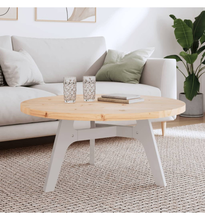 Dessus de table rond Ø90x3 cm bois de pin massif | Mobilier & Déco