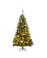 Sapin de Noël artificiel articulé 150 LED et boules 120 cm | Mobilier & Déco