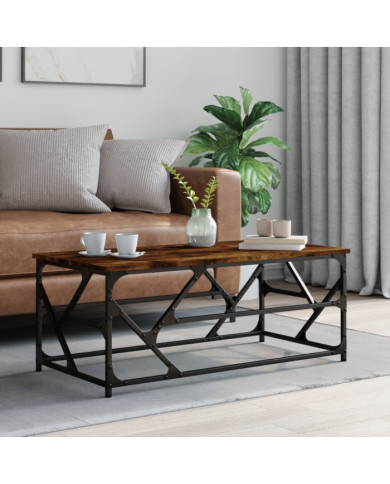 Table basse Chêne fumé 100x50x40 cm Bois d'ingénierie | Mobilier & Déco