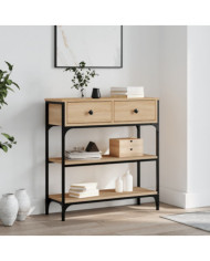 Table console chêne sonoma 72,5x25x75 cm bois d'ingénierie | Mobilier & Déco