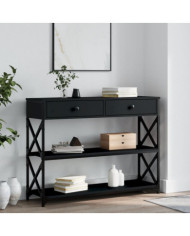 Table console noir 100x28x75 cm bois d'ingénierie | Mobilier & Déco