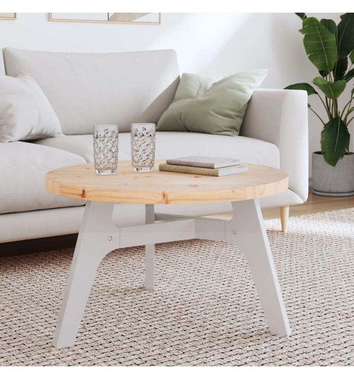 Dessus de table rond Ø70x3 cm bois de pin massif | Mobilier & Déco
