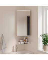 Armoire de bain à miroir d'angle blanc 30x24x60 cm | Mobilier & Déco