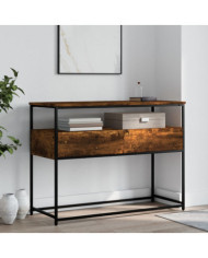 Table console chêne fumé 100x40x75 cm bois d'ingénierie | Mobilier & Déco