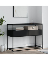 Table console noir 100x40x75 cm bois d'ingénierie | Mobilier & Déco