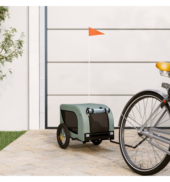 Remorque de vélo pour animaux de compagnie gris et noir | Mobilier & Déco