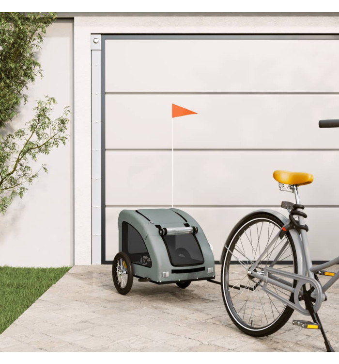 Remorque de vélo pour animaux de compagnie gris | Mobilier & Déco