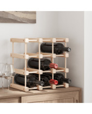 Casier à vin pour 12 bouteilles 36x23x36 cm bois massif de pin | Mobilier & Déco