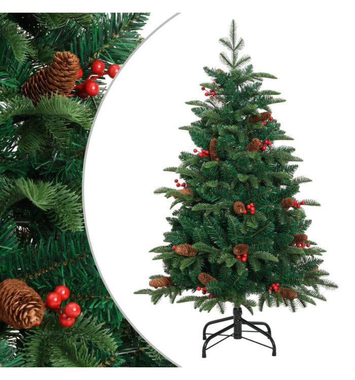 Sapin de Noël artificiel avec pommes de pin et baies 150 cm | Mobilier & Déco