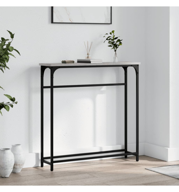 Table console sonoma gris 75x19,5x75 cm bois d'ingénierie | Mobilier & Déco