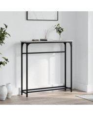 Table console sonoma gris 75x19,5x75 cm bois d'ingénierie | Mobilier & Déco