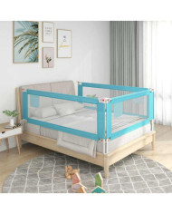 Barrière de sécurité de lit d'enfant Bleu 140x25 cm Tissu | Mobilier & Déco