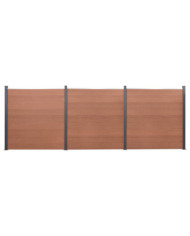 Ensemble de panneaux de clôture marron 526x186 cm WPC | Mobilier & Déco