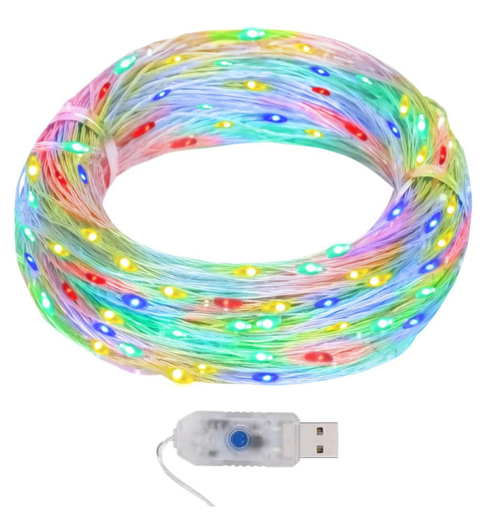 Guirlande lumineuse micro LED 40m 400 LED coloré 8 fonctions | Mobilier & Déco