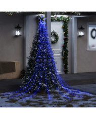 Guirlande de sapin de Noël 320 LED bleu 375 cm | Mobilier & Déco
