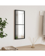 Miroir mural noir 20x50 cm rectangulaire fer | Mobilier & Déco
