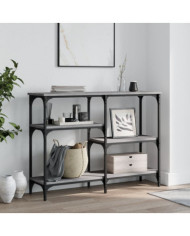 Table console sonoma gris 102x29x75 cm bois d'ingénierie | Mobilier & Déco