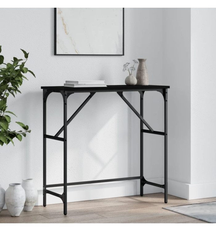 Table console noir 75x32x75 cm bois d'ingénierie | Mobilier & Déco