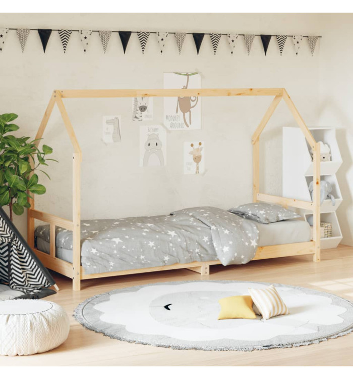 Cadre de lit pour enfants 80x200 cm bois de pin massif | Mobilier & Déco