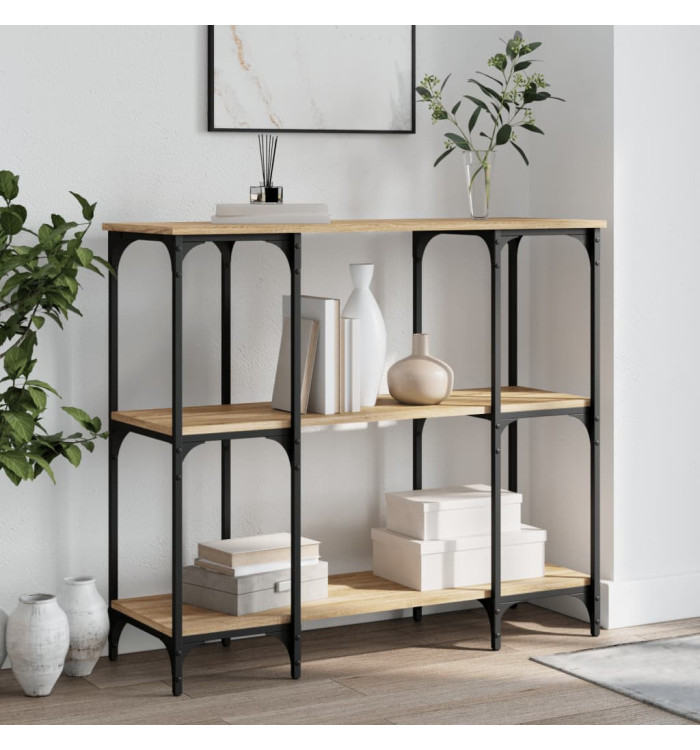 Table console chêne sonoma 102x35x90 cm bois d'ingénierie | Mobilier & Déco
