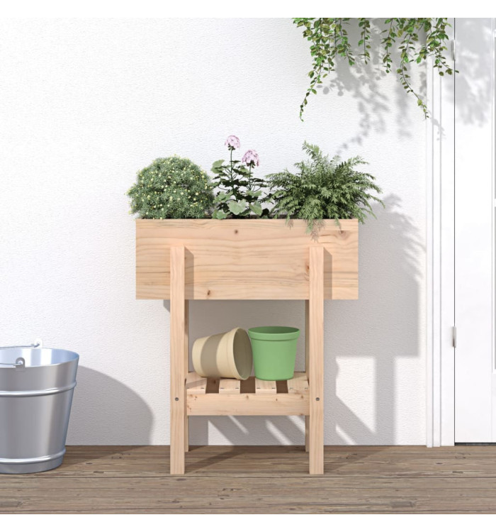 Jardinière 62x30x69 cm bois massif de pin | Mobilier & Déco
