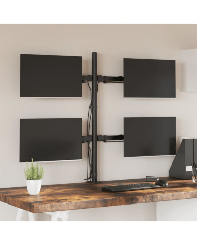Support de moniteur noir acier VESA 75/100 mm | Mobilier & Déco