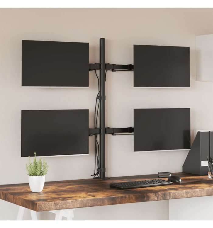 Support de moniteur noir acier VESA 75/100 mm | Mobilier & Déco