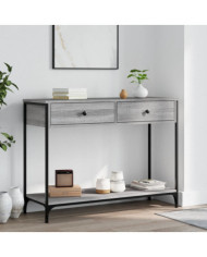 Table console sonoma gris 100x34,5x75 cm bois d'ingénierie | Mobilier & Déco
