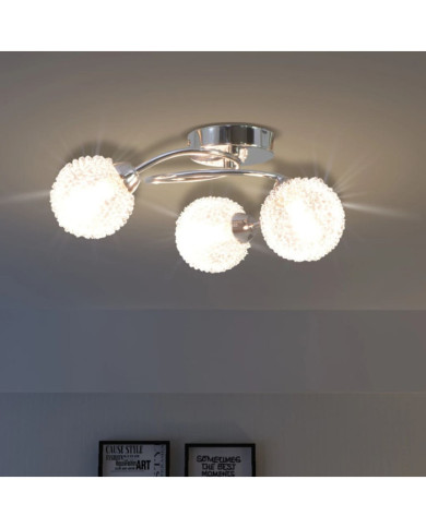 Plafonnier avec 3 ampoules LED G9 120 W | Mobilier & Déco