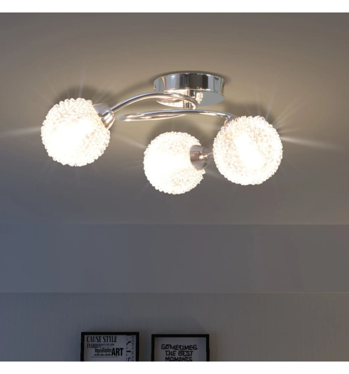 Plafonnier avec 3 ampoules LED G9 120 W | Mobilier & Déco