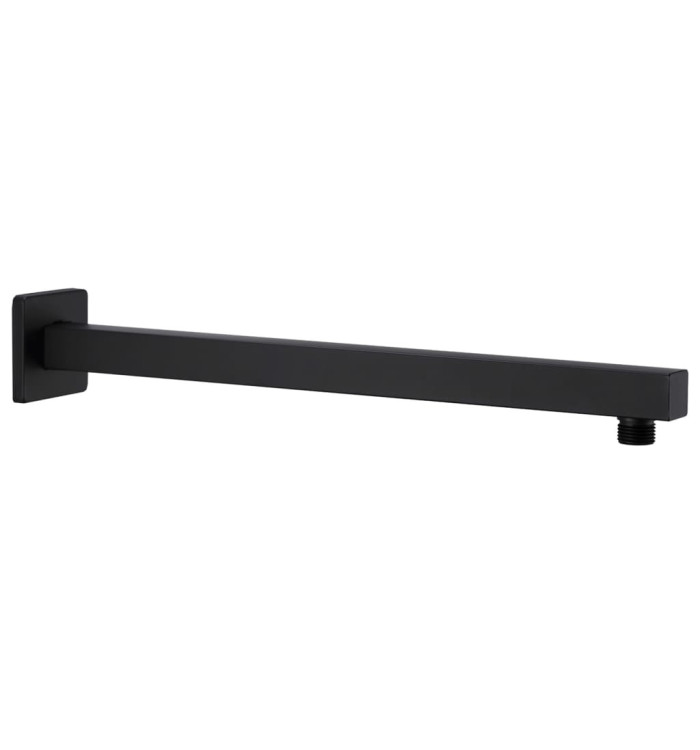Bras de support de douche Carré Inox 201 Noir 40 cm | Mobilier & Déco