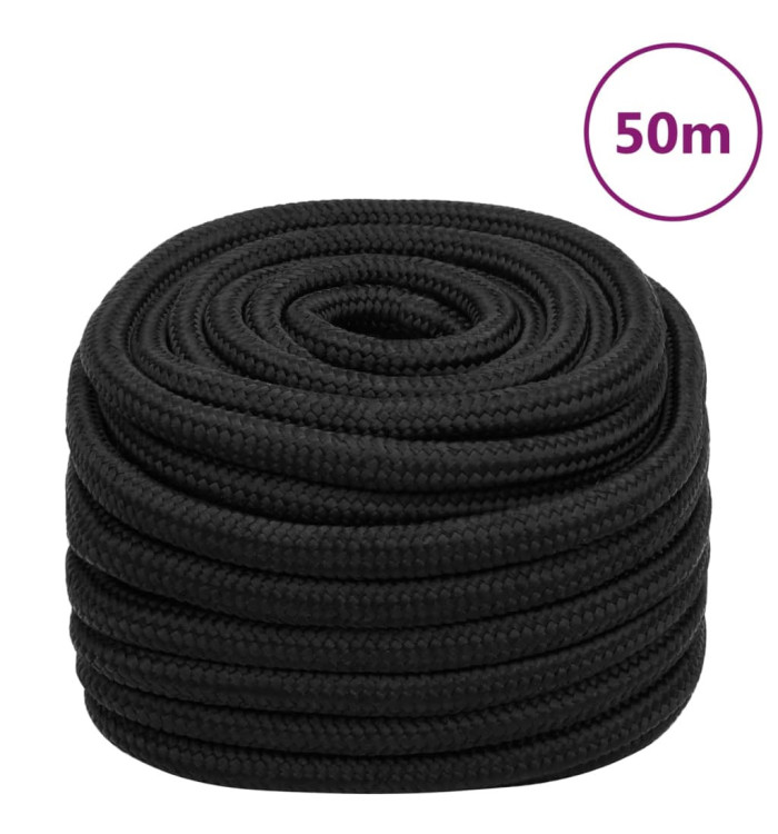 Corde de bateau Noir complet 20 mm 50 m Polypropylène | Mobilier & Déco