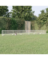 Cage à lapin 5 panneaux 541x109x54 cm Fer galvanisé | Mobilier & Déco