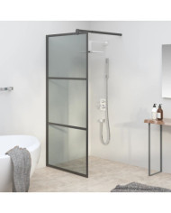 Paroi de douche 80x195 cm Verre ESG foncé Noir | Mobilier & Déco