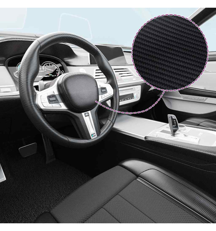 Films 3D de voiture 2 pcs Noir 100x150 cm+50x150 cm | Mobilier & Déco