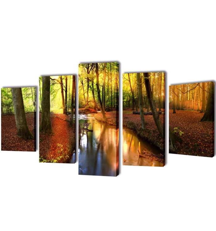 Set de toiles murales imprimées Forêt 100 x 50 cm | Mobilier & Déco