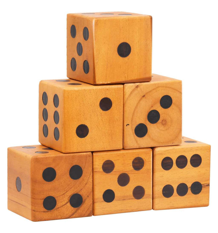 Ensemble de dés géants de jardin 6 pcs Bois de pin massif | Mobilier & Déco