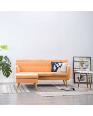 Canapé d'angle revêtement en tissu 171,5x138x81,5 cm orange | Mobilier & Déco