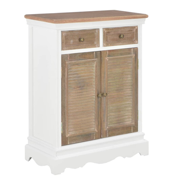 Buffet Blanc 60x30x80 cm Bois massif | Mobilier & Déco
