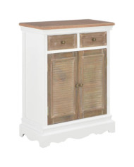 Buffet Blanc 60x30x80 cm Bois massif | Mobilier & Déco