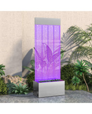 Colonne à bulles avec LED RVB Inox et acrylique 110 cm | Mobilier & Déco
